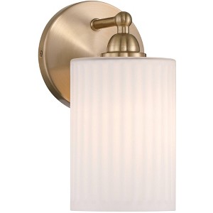 360 Lighting David 9 1/2" High Gold and White Glass Wall Sconce - 1 of 4