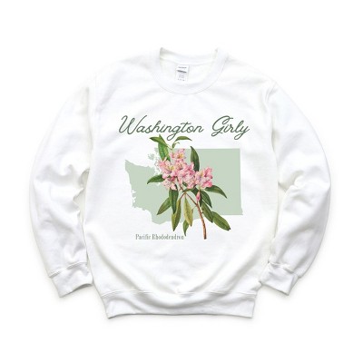 Simply Sage Market Women's Graphic Sweatshirt Washington Girly Flower