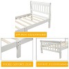 Twin Size Wood Platform Bed with Headboard, Footboard and Wooden Slat Support-ModernLuxe - 4 of 4