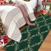 GustoWave Washable Christmas Area Rug Indoor Floor Cover for Xmas Holiday Decoration, Green - 2 of 4