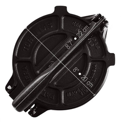 Victoria 8-Inch Black Cast Iron Tortilla Press