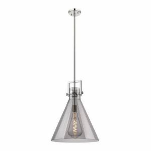 Newton Cone - 1 Light Stem Hung Pendant In Industrial Style-20.38 Inches Tall and 16 Inches Wide - 1 of 1