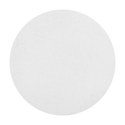 Hollie 18" White Frosted Minimalist Drum Accent Table