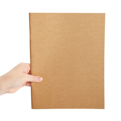 Large Brown Kraft Paper Softcover Sketchbook Journals, 8.5x11 Inches, 6 Pack