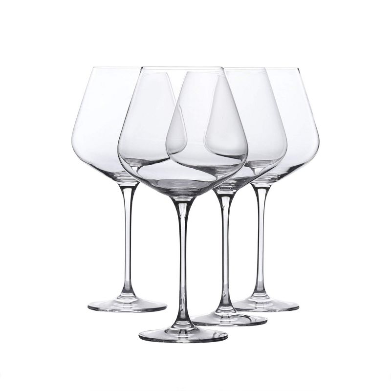WHOLE HOUSEWARES 25 oz Wine Glasses, Set of 4, Clear, 1 of 4