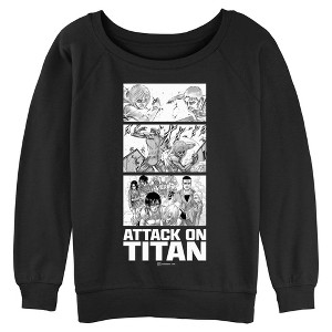 Juniors Attack on Titan Annie vs. Reiner Panels Sweatshirt - 1 of 3