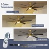 ZACHOVO 72inch LED Ceiling Fan with Remote,6-Speed Reversible DC Motor, Adjustable Light Color, 6-Blade Design - 4 of 4