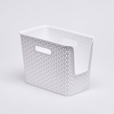 Wave Narrow Medium Storage Bin White - Brightroom™ - Yahoo Shopping