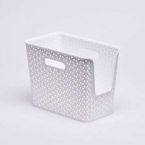 Y-weave Half Medium Decorative Storage Basket White - Brightroom™ : Target