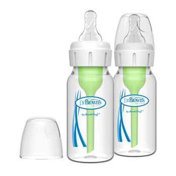 Dr. Brown's Options+ Glass Anti-Colic Baby Bottle - 4oz/2pk