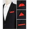 INSPIRE CHIC Men's Wedding Party Solid Color Self-Folded Pocket Squares - 4 of 4