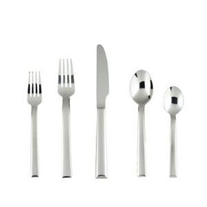 Fortessa Tableware Solutions 5pc Still Flatware Set: 18/10 Stainless Steel, Dishwasher-Safe, Service for 1, Silver - 1 of 4