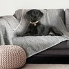 Arlee Home & Pet Waterproof Soft Plush Reversible Furniture Protector Dog and Cat Blanket - 60" x 70" - Charcoal Gray - 3 of 4