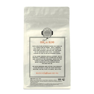 The Coffee Bean & Tea Leaf L.A. Espresso Organic Dark Roast Whole Bean Coffee - 10oz
