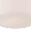 Regency Hill Rustic Farmhouse Ceiling Light Semi Flush Mount Fixture 12" Wide Brushed Nickel Opal White Glass Shade for Bedroom Kitchen Living Room - 3 of 4