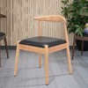 MAYEERTY Set of 2 Modern Dining Chairs, Solid Wood Legs & Woven Rope for Kitchen - 2 of 4