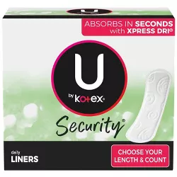 U by Kotex Security Lightdays Panty Liners - Light Absorbency - Unscented