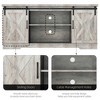 Farmhouse TV Stand for 65 Inch TVs - Entertainment Center with Barn Doors, Storage Shelves，Modern White Media Console Table for Living Room Furniture - 3 of 4