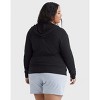 Hanes Just My Size Women's Full-Zip Slub Hoodie (Plus Size) - 3 of 4