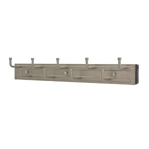Rev-A-Shelf BRC-14SN 14-Inch Wall Mounted Pullout Closet Belt and Scarf Organization Rack Accessories Holder Hanger with 9 Hooks, Satin Nickel - 1 of 4