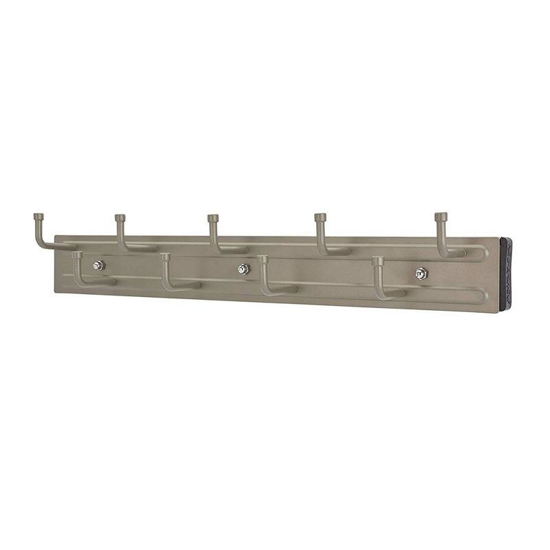 Rev-A-Shelf BRC-14SN 14-Inch Wall Mounted Pullout Closet Belt and Scarf Organization Rack Accessories Holder Hanger with 9 Hooks, Satin Nickel, 1 of 6