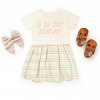 The Juniper Shop S Is For Sister Infant Dress - 12M - Natural Stripe - 2 of 4