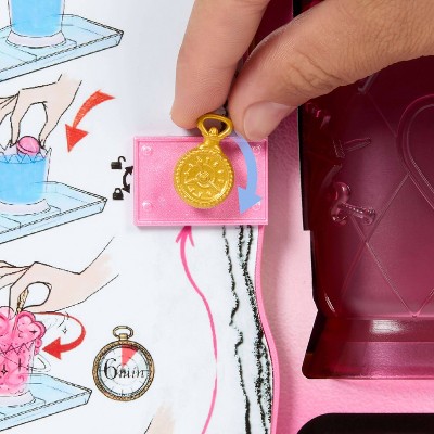 Disney Descendants Sorcerer’s Cookbook Doll Playset with Pink Dress
