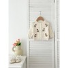 MyKids-USA Autumn New Arrival Baby Kids Girls Comfortable Flowers Embroiedery Pattern Knitted Long Sleeves Cardigan - 3 of 4