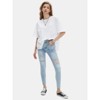 EXLURA Womens Summer Oversized T Shirts Crewneck Loose Workout Short Sleeve Blouse Tops 2025 Y2K Casual Athletic Basic Tee - 2 of 4