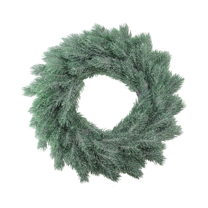 Northlight 16" Unit Frosted Green Pine Artificial Christmas Wreath, 1 of 4
