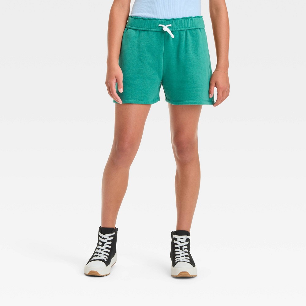 Girls' Fleece Shorts - art class™ Green S