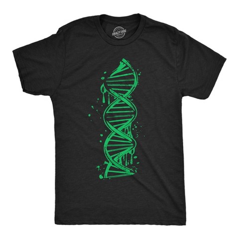Мужские футболки Crazy Dog T-Shirts, Inc. Mens Drippy DNA Funny T Shirts Science Graphic Tee for Men - Crazy Dog Men's T Shirt For Science Nerds Black M