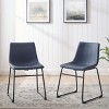 Quality Faux Leather Dining Chair Set Of 2-Cuddlewood - 2 of 4
