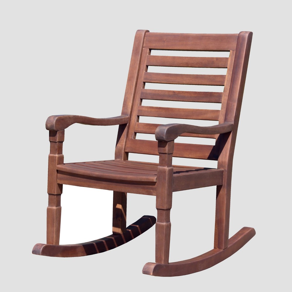 Nantucket Kids' Rocking Chair - Merry Products: Acacia Hardwood, Smooth Rocking Base, Contoured Comfort