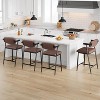 COZONY Counter Height Bar Stools Set with Arms & Back, Upholstered Seat, Metal Frame with Footrest for Kitchen Island & Home Bar - 4 of 4