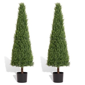 SKRAN Evergreen Outdoor Artificial Boxwood Topiary Tree Privacy Screen,Outdoor Decor,Decor Fake Tree,for Office,Patio,and Entryway. - 1 of 4
