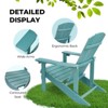 GlasFlength Patio Seating Sets Outdoor Chair, All Weather Lounge Patio Chair for Garden, Pool Side, Backyard, Blue 32.68"*29.6"*36.22" - 4 of 4
