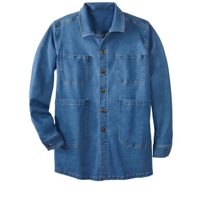 KingSize Men's Big & Tall Flex Denim Multi Pocket Chore Jacket