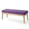 CAVINAS Tufted Ottoman Bench, Upholstered Ottoman Foot Rest, Rectangular Bedroom End Bench, Button-Tufted Entryway Padded Footstool - 3 of 4