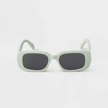 Women's Plastic Oval Sunglasses - A New Day™ Green