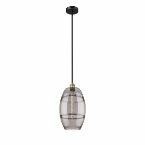 Vaz - 1 Light Stem Hung Mini Pendant In Industrial Style-18 Inches Tall and 10 Inches Wide - 1 of 1