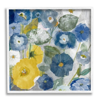 Stupell Industries Abstract Poppy Flowers Pattern Framed Giclee Art