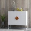 Solid Wood Square Shape Handle Design Sideboard Storage Cabinet - 3 of 4
