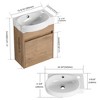 ALEXOUN 16'' Wall Mounted Bathroom Vanity with Single Oval Ceramic Sink,with 1 Soft Close Doors and White Ceramic Sink Top  For Small Bathroom - 3 of 4