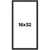 PosterPalooza | 16x32 Thin Barnwood Picture Frame, UV Acrylic, 2 Finishes - Grey and Black - 2 of 4