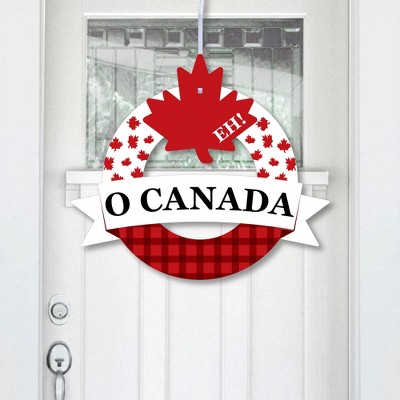 Big Dot of Happiness Canada Day - Outdoor Canadian Party Decor - Front Door Wreath