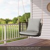 Costway Patio Hanging Rattan Basket Chair Swing Hammock Chair with Seat Cushion Navy/Grey/Beige - image 2 of 4