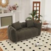AENKYO Double Bean Bag Sofa Chair with Armrests, High Resilience Foam Chenille Chair for Two People Bedroom,Gaming,Reading - 4 of 4