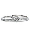 Pompeii3 Diamond Engagement Mount Matching 14K Wedding Ring Set - 3 of 4