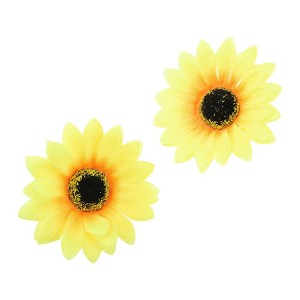 Unique Bargains Summer Sunflowers Hair Clip Yellow 2 Pcs - 1 of 4